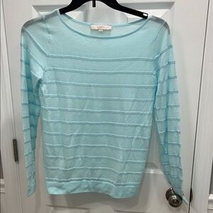 “2 for $12”. 🔥🔥LOFT Light Blue Knit Top Sz S NWOT